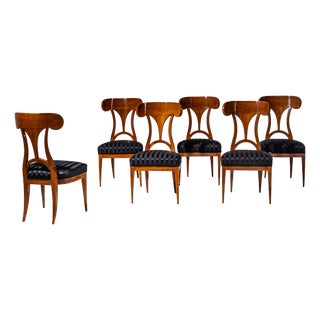 Biedermeier Shovel-Back Chairs, 1820, Set of 6 For Sale