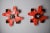 1960s Puzzle Sconces in Red Ceramic from Hustadt Leuchten, Germany, 1960s, Set of 2 For Sale - Image 5 of 8