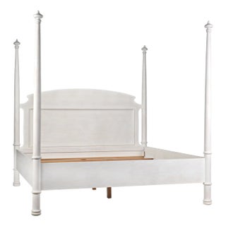 New Douglas Bed, Eastern King, White Wash For Sale