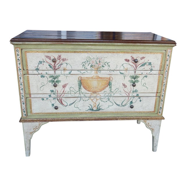 Italian Solid Wood Hand Painted Dresser Chairish