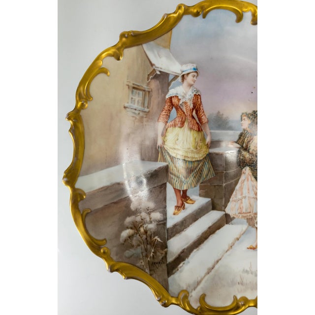 The School of Paris French Sevres Porcelain Wall Plaque Signed Armand For Sale - Image 3 of 13