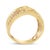 10K Yellow Gold Plated .925 Sterling Silver 1 1/2 Cttw Diamond Channel Band (Champagne Color, I2-I3 Clarity) Ring Size 8 For Sale - Image 4 of 6