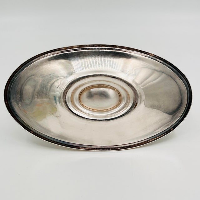 Vintage Gorham Colonial Silver Plated Gravy or Sauce Boat With Attached Underplate For Sale - Image 12 of 13