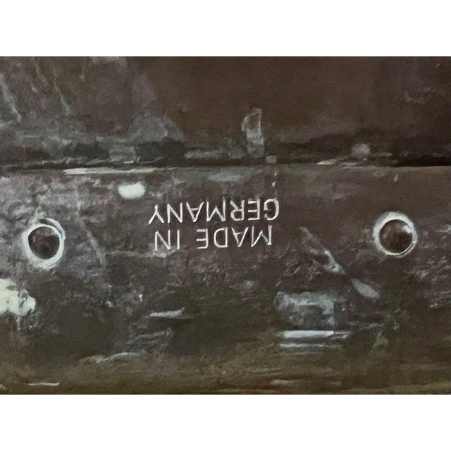 Antique Brass Tray Table on Black Chinoiserie Base, 20th Century For Sale - Image 16 of 18