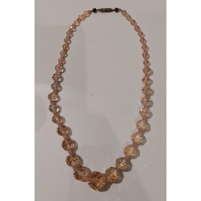 Contemporary Vintage Swarovski Crystal Necklace with Pink Topaz, 1960s For Sale - Image 3 of 8