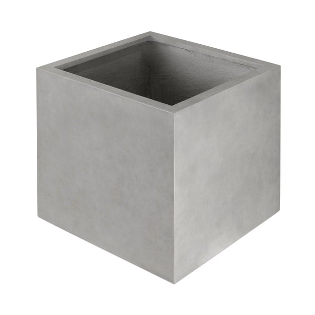 Sculpture Materials Four Hands Kiro Planter - Natural Grey Concrete, Large For Sale - Image 7 of 8