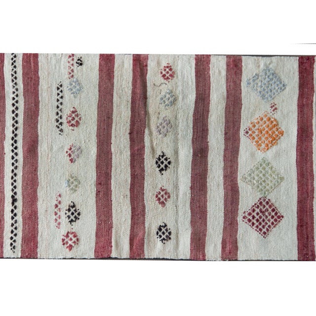 Textile Vintage Turkish Konya Kilim Rug For Sale - Image 7 of 14