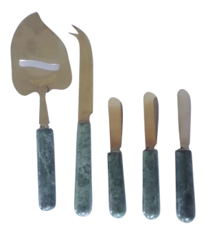 Marble Handled Cheese/Pate Serving Set,5