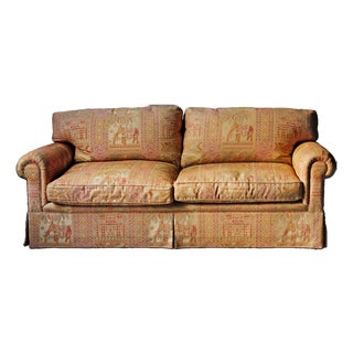 Vintage Sofa With Bohemian Style Upholstery For Sale