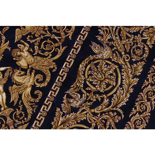 Late 20th Century Late 20th Century Early 20th Century Renaissance Art Angels Inspired Silk on Silk Rug 5'1 X 6'5 For Sale - Image 5 of 11