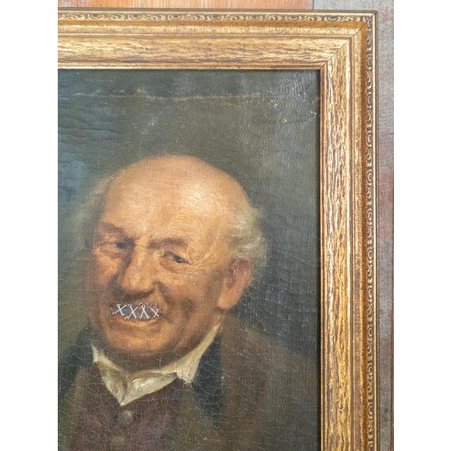 19th Century Pair of Portraits of Husband and Wife "Marital Bliss" For Sale - Image 13 of 18