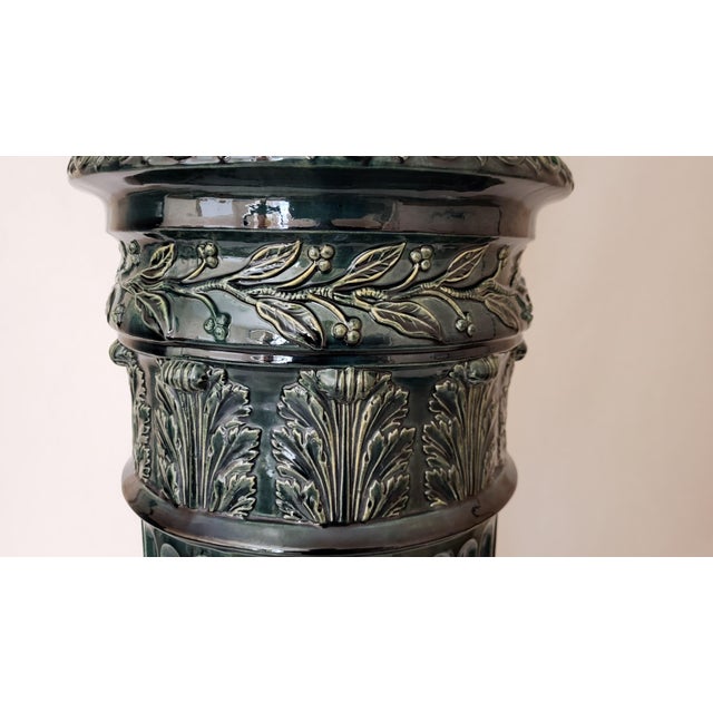 Ceramic Column and Flowerpot by Johann Peter Gréber, Set of 2 For Sale - Image 7 of 16