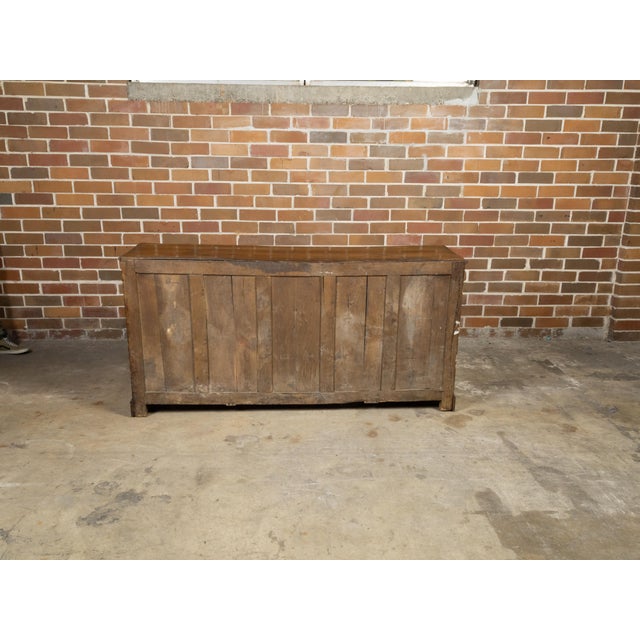 English 1820s Georgian Period Oak Dresser Base with Doric Semi Columns For Sale - Image 10 of 12