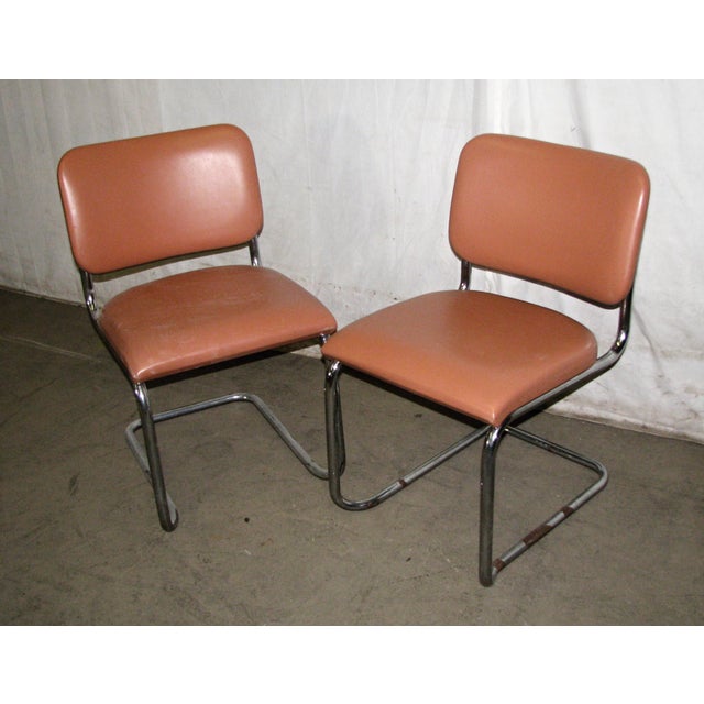 Mid 20th Century Mid Century Tubular Chrome Frame Thonet Chair-Unsigned For Sale - Image 5 of 7