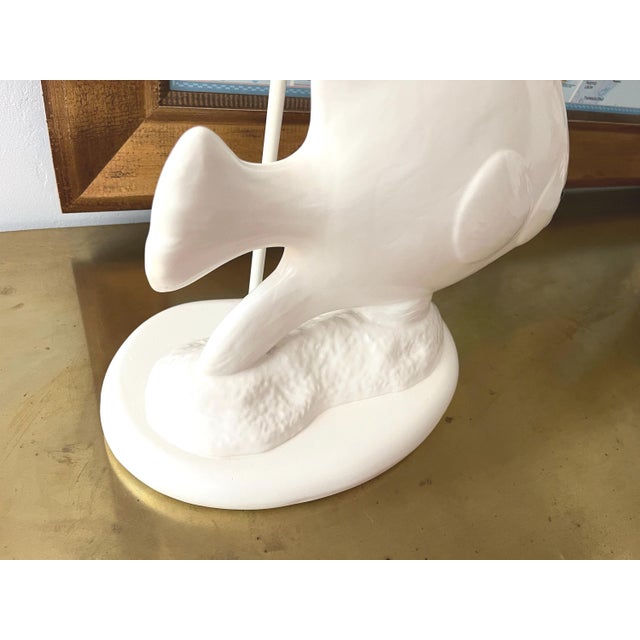 Metal 1970s Ceramic Fish Lamp For Sale - Image 7 of 18