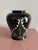 1990s Curras Brothers Vase Signed 1996 Black & White Hand-Carved Art Pottery For Sale - Image 5 of 9