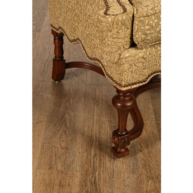 Lee Jofa Pair Of Custom Upholstered Wingback "Mayfair" Armchairs For Sale - Image 10 of 18