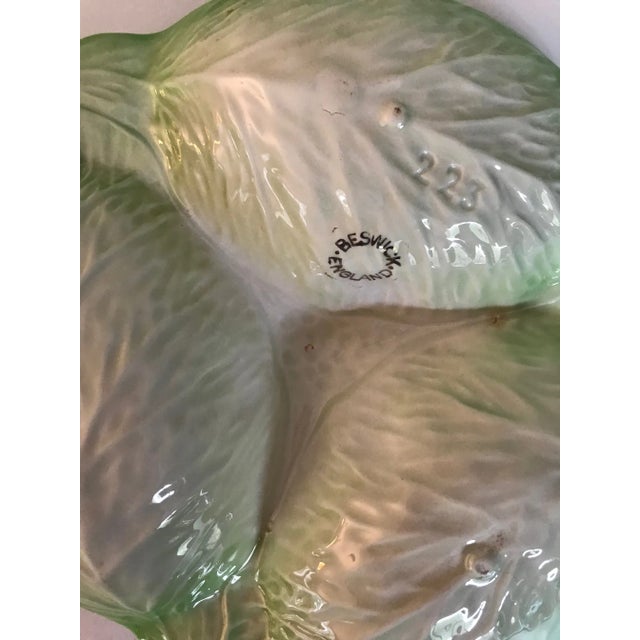 Green Vintage Hand Painted Beswick England Tomato Leaf Serving Dish Set - 10 Piece Set For Sale - Image 8 of 13