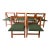 Set of 6 Mid Century Modern Teak Folding Dining Chairs With Green Upholstery For Sale