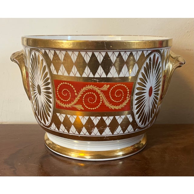 Antique Early 19th Century English George III Coalport Porcelain Neoclassical Cachepot Jardiniere, Circa 1810 For Sale In New York - Image 6 of 12