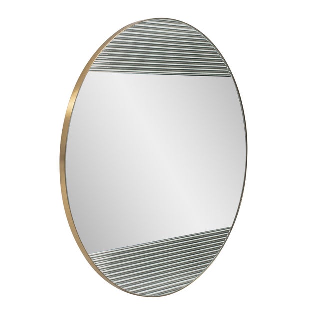 The Frosted Mirror features an elegant design with textured frosted accents on each side, adding a contemporary iridescent...