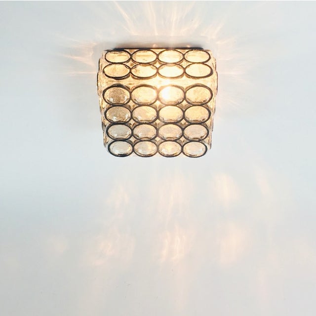 1960s Mid-Century Glass Wall Light or Ceiling Light/Flush Mount From Limburg, Germany, 1960s For Sale - Image 5 of 8
