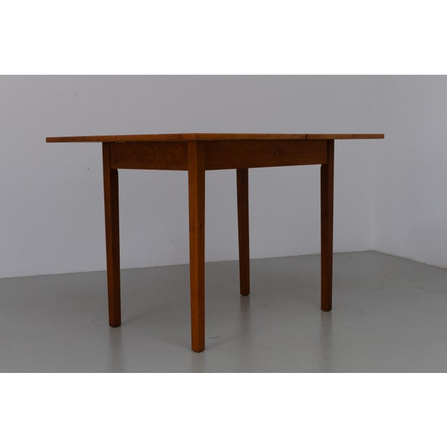 Børge Mogensen Mid-Century Danish Compact Folding Oak Dining Table attributed to Børge Mogensen, 1950s For Sale - Image 4 of 18
