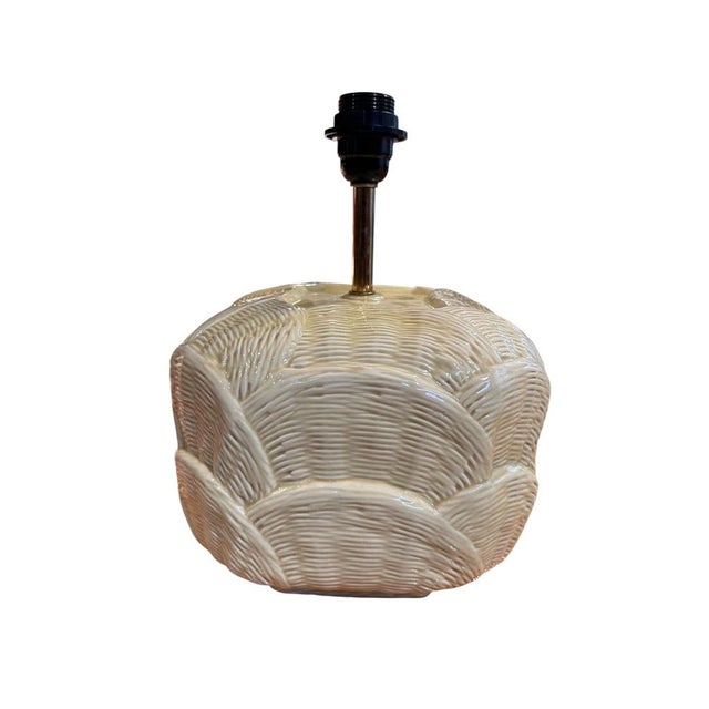 Italian Textured Ceramic Lamps attributed to Tommaso Barbi, 1970s, Set of 2 For Sale - Image 4 of 8