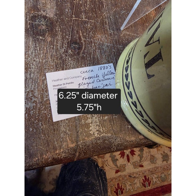 French Yellow Glazed Tobacco Jar For Sale - Image 4 of 10