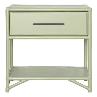 Olympia One-Drawer Nightstand in Celery Green For Sale