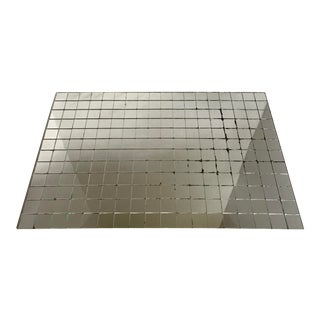 Hollywood Regency Mirrored Tile Placement Set of 6 For Sale