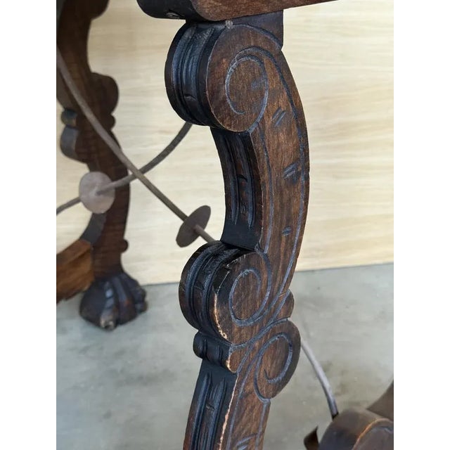 Antique Spanish Side Table in Walnut, 1890 For Sale - Image 10 of 13