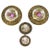 Violet Early 20th Century Porcelain Fragonard Aged Brass Pulls & Tie Backs With Two-Drawer Pulls - 4 Pieces For Sale - Image 8 of 8