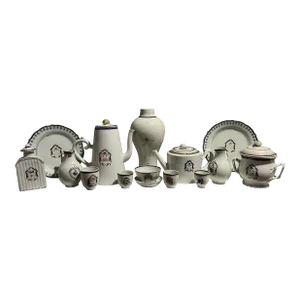 Instant Chinese Export Collection - 15 Piece Armorial Blue & White Grouping 18th C.