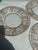1970s Fostoria Glass Yellow Versailles Collection of Plates With Gold Accents- Set of 6 For Sale - Image 4 of 8
