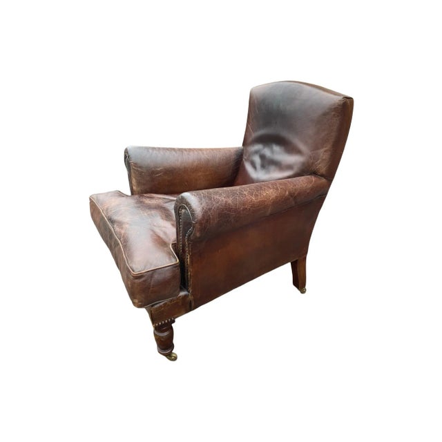 Early 20th Century English Leather Club Chairs a Pair Chairish