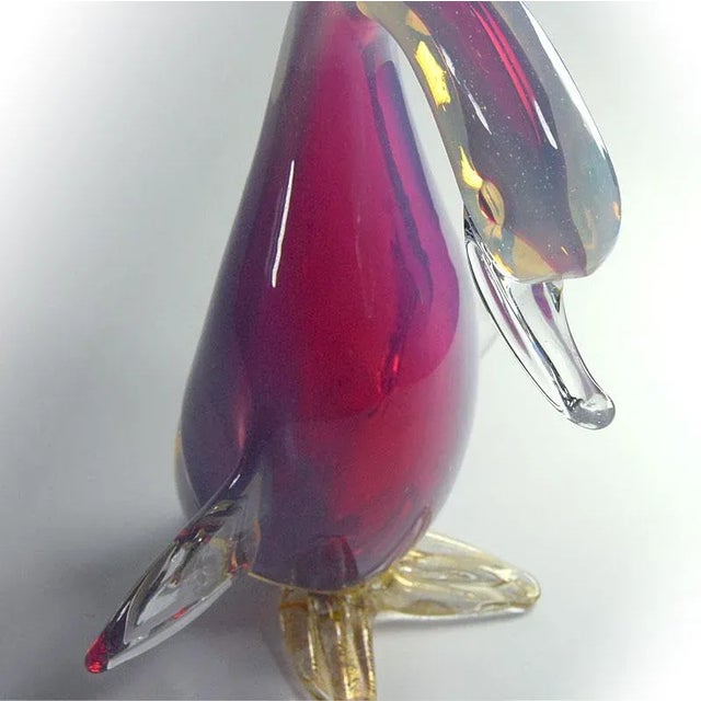 Big Opalescent Glass Duck from Archimede Seguso, 1960s For Sale - Image 9 of 13