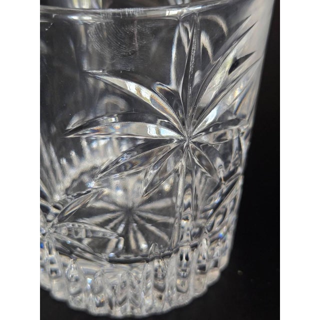 1980s Palm Double Old Fashioned Crystal Tumblers by Godinger, Set of 8 For Sale - Image 11 of 11