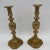 Metal Pair of Late 19th Century Queen of Diamond Brass Candlesticks For Sale - Image 7 of 9