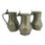 Set of 3 English Pewter Tankards with Lids 18th Century For Sale