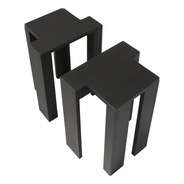 Black Stackable Stool by Bram Vanderbeke, Belgium, 2010s For Sale