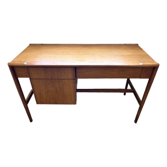 Mid Century Modern Writing Desk in Walnut by Barney Flagg for Drexel, 1960's For Sale
