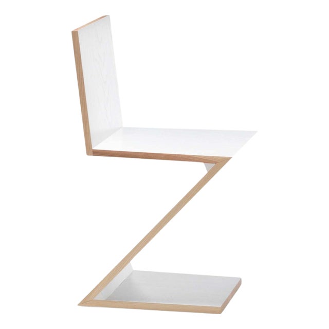 Mid-Century Modern Zig Zag Chair in Wood from Gerrit Rietveld For Sale