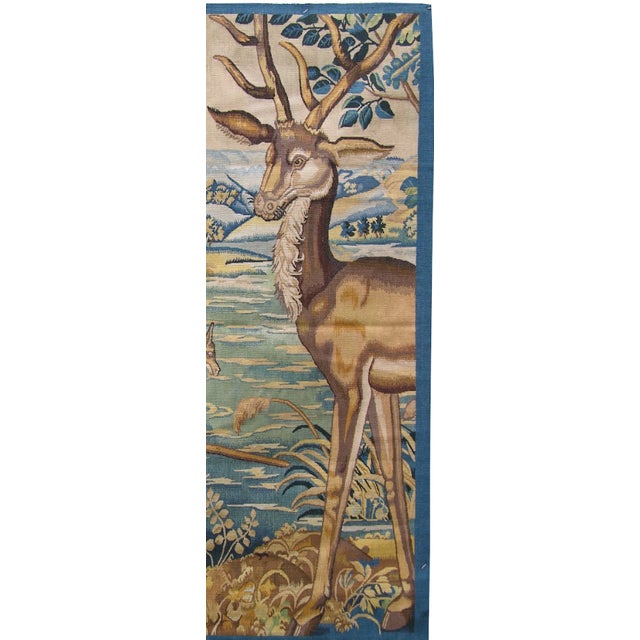 Late 20th Century Late 20th Century Pictorial Forest and Wildlife Tapestry For Sale - Image 5 of 7