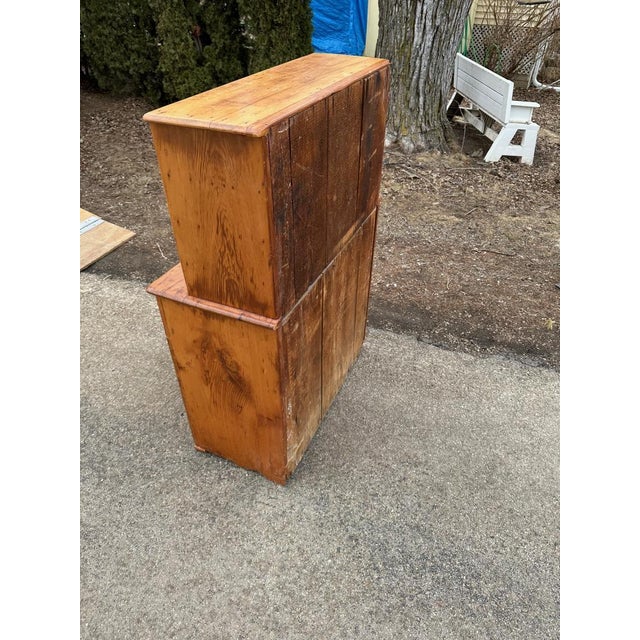 White Pine Desk W/Storage (Wooden Nails) For Sale - Image 4 of 9