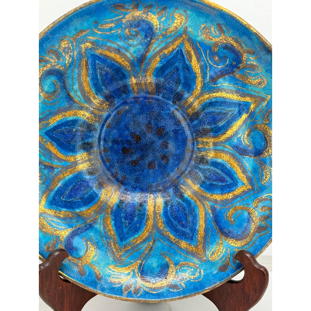 Ceramic Art Nouveau Ceramic Sunflower Platter by Edith Varian Cockcroft C. 1930 For Sale - Image 7 of 11