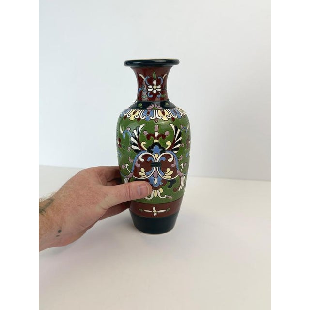 French Art Nouveau Vase in Faience, 1890s For Sale - Image 5 of 10