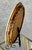 Almond Stylish Mid 20th-Century Split Tortoiseshell Bamboo & Herringbone Rattan Circular Tray For Sale - Image 8 of 18