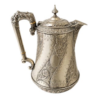 Antique Silver Plated Teapot, 1800s For Sale