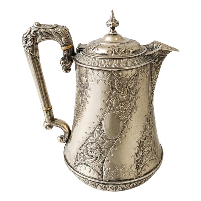 Antique Silver Plated Teapot, 1800s For Sale